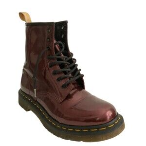 Dr. Martens Vegan Chrome Lace-up Boot Maroon 7